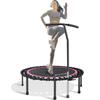 Newan 48" Silent Fitness Mini Trampoline Fitness Rebounder with Adjustable Foam Handle,Indoor Small Rebounder Exercise Trampoline for Adults Indoor/Garden Workout - Max Limit 330 lbs view 1