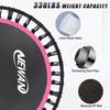 Newan 48" Silent Fitness Mini Trampoline Fitness Rebounder with Adjustable Foam Handle,Indoor Small Rebounder Exercise Trampoline for Adults Indoor/Garden Workout - Max Limit 330 lbs view 3