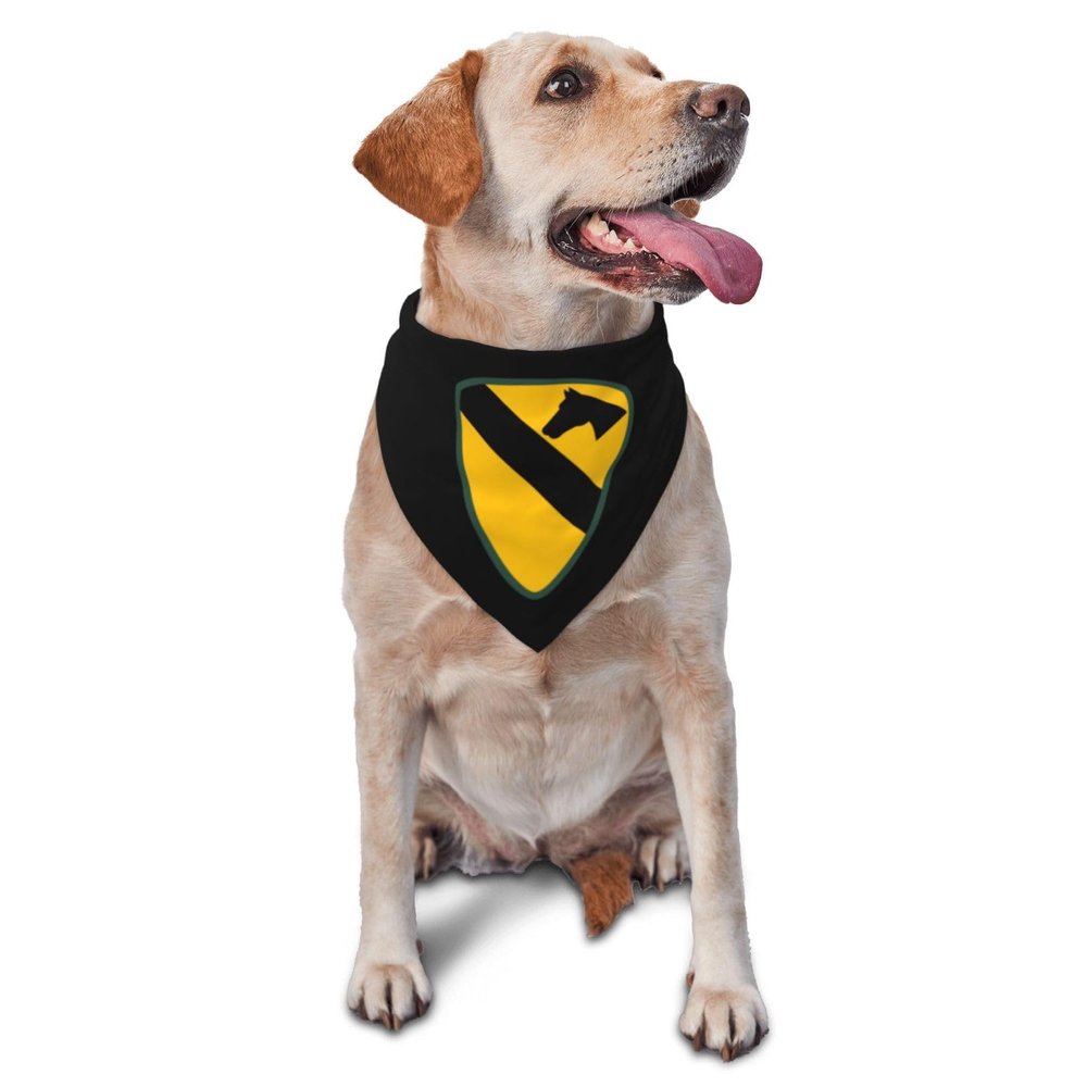 1st Cavalry Division Patch Dog Scarf Pet Bandana Cat Pet Bibs