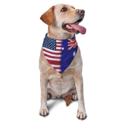 America Australia Flag Dog Scarf Pet Bandana Cat Pet Bibs