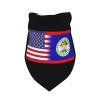 Belize America Flag Oil Painted Dog Scarf Pet Bandana Cat Pet Bibs view 3