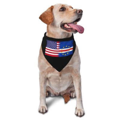 Cape Verde America Flag Oil Painted Dog Scarf Pet Bandana Cat Pet Bibs