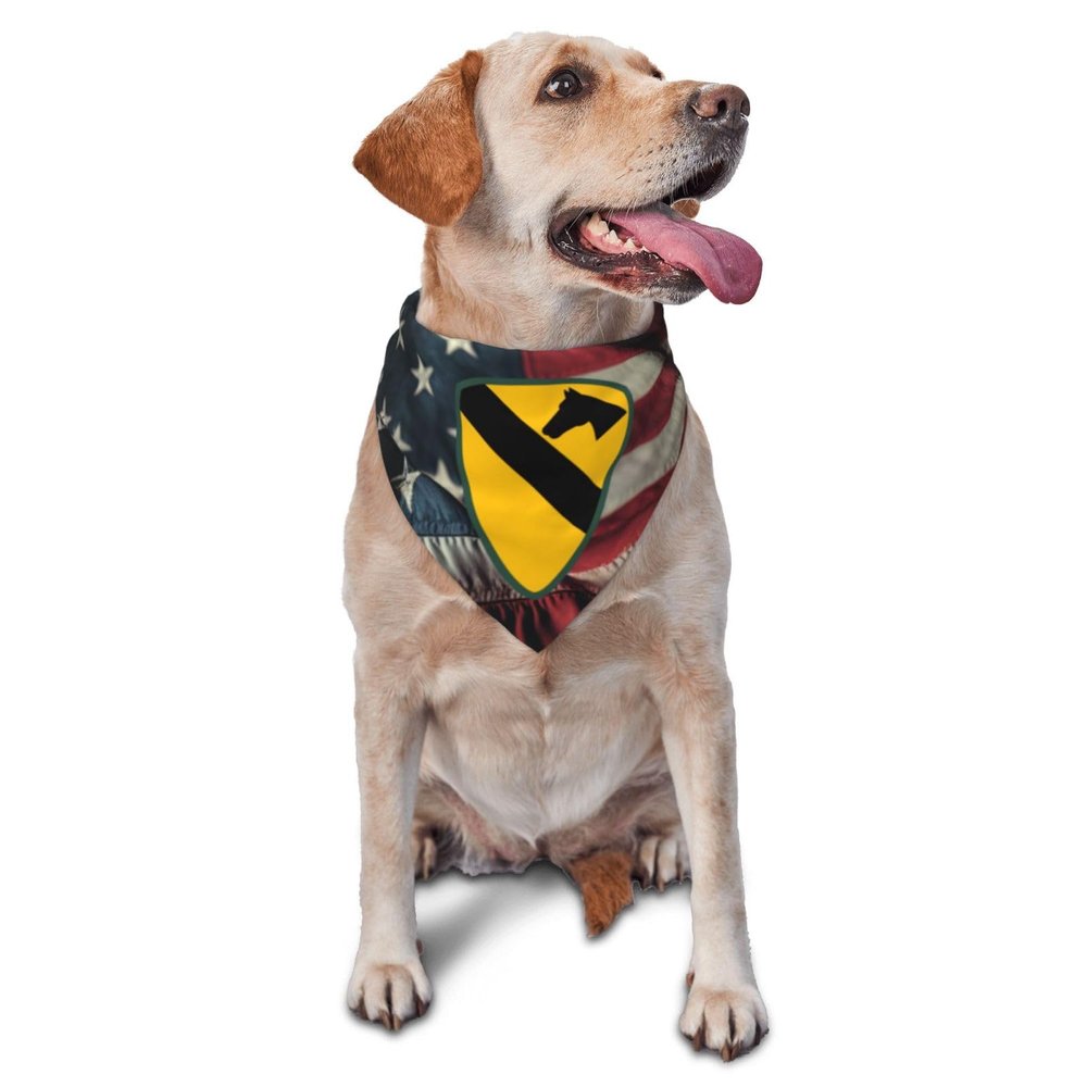 1st Cavalry Division Patch Dog Scarf Pet Bandana Cat Pet Bibs