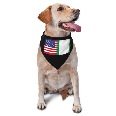 Nigeria America Flag Oil Painted Dog Scarf Pet Bandana Cat Pet Bibs