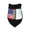 Nigeria America Flag Oil Painted Dog Scarf Pet Bandana Cat Pet Bibs view 3