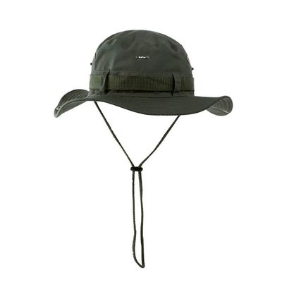 WITHMOONS Cotton Wide Brim Boonie Bush Hat Outdoor Fishing Camping Hat Safari Cap YZ80201 (Khaki)