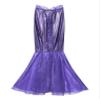 JEATHA Women Shiny Fishtail Skirt Cascading Tulle Fish Scale Print Maxi Skirt Mermaid Cosplay Costume Purple Large view 4