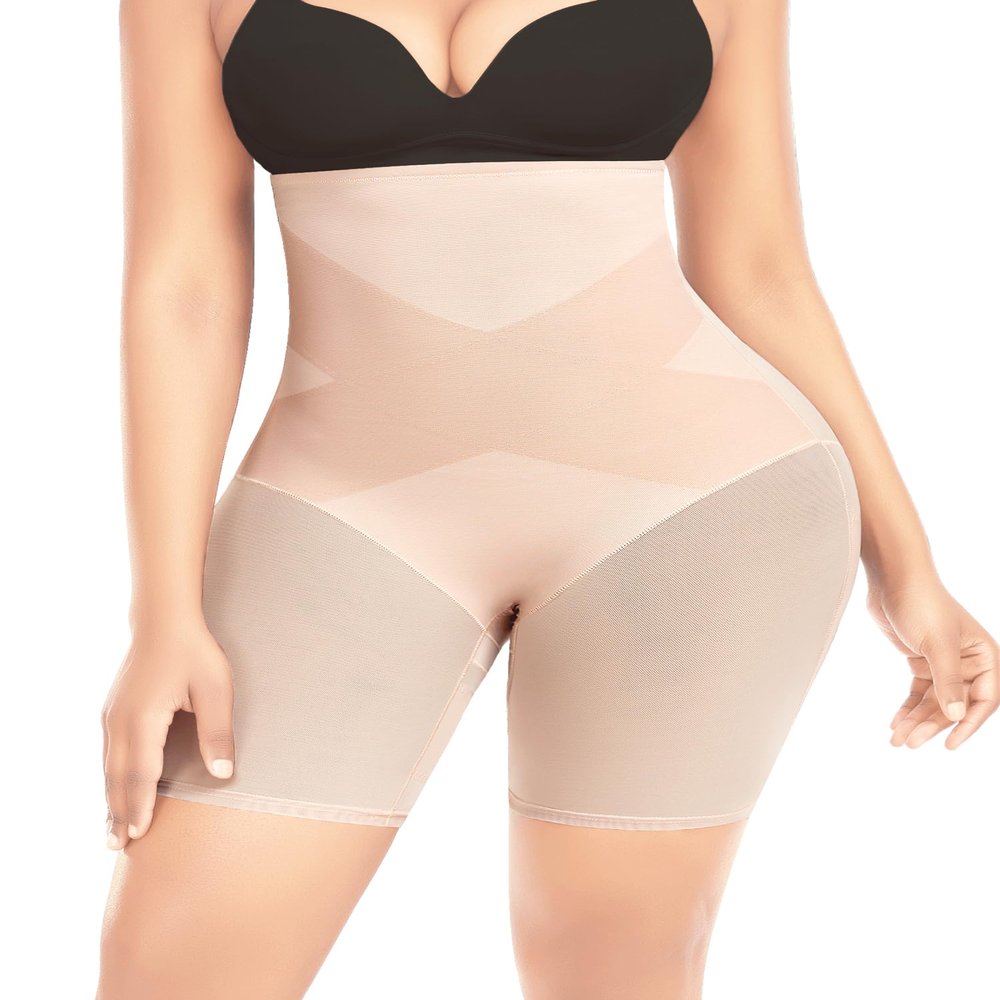 Ganado Tummy Control Shapewear Shorts for Women High Waist Underwear Body Shaper Stomach Shapewear Slip Shorts Under Dresses