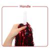 Hooshing 24PCS Red and Black Pom Poms Cheerleading Metallic Cheer Pom Poms with Plastic Handles for Team Sports Party Dance view 2