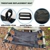 bssiwbepon Universal Tree Stand Seat Replacement Metal Buckle16 X12 Adjustable Tree Stand Seat Deer Stand Accessories Hunting for Climbing Treestands Ladder Stands Lock On Tree Stands Black view 3