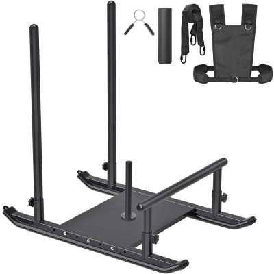 Kipika Weight Sled, Workout Sled, Fitness Strength Training Sled, Speed Training Sled for Athletic Exercise, Speed Improvement, Easily Through Obstacles, Suitable for 1" & 2" Weight Plate (G- Black)