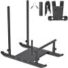 Kipika Weight Sled, Workout Sled, Fitness Strength Training Sled, Speed Training Sled for Athletic Exercise, Speed Improvement, Easily Through Obstacles, Suitable for 1" & 2" Weight Plate (G- Black)