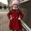 Baby Kids Boys Girls Classic Wool Blend Coat Winter Double Breasted Trench Coat Outwear  Coat (Red-2, 5-6 Years) view 2