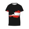 Austria Flag Map Big Boys Girls Tees 3D Printed Short Sleeve Youth T Shirts Top view 1