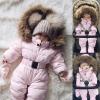 Newborn Infant Baby Snowsuits Hoodie Jumpsuit Boys Girls Winter Warm Padded Thick Coat Outfit (Pink-3, 9-12 Months) view 2