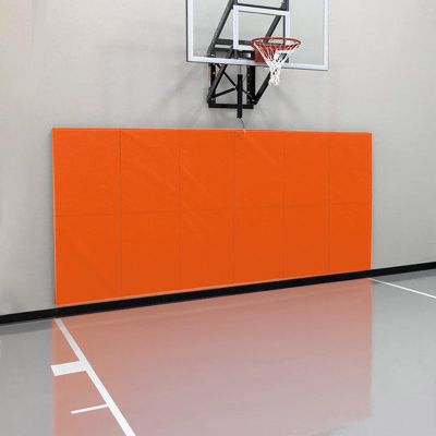 PROGOAL Gym Wall Paddings Basketball Court Wall Protection Pad - 2Thick Foam Wall Mat Durable Protector for Wall-Mounted Basketball Hoops Garage Taekwondo60" Lx20 W,Orange