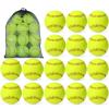 Lewtemi 18 Pack 9/11/12" Yellow Sports Softballs Official Size & Weight Practice Slowpitch Softball with 1 Mesh Bag Unmarked Leather Covered Youth Fastpitch Ball for Game Practice Training(Red,11") view 1