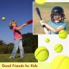 Lewtemi 18 Pack 9/11/12" Yellow Sports Softballs Official Size & Weight Practice Slowpitch Softball with 1 Mesh Bag Unmarked Leather Covered Youth Fastpitch Ball for Game Practice Training(Red,11") view 2