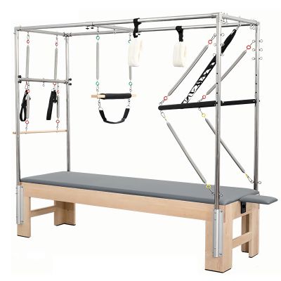 SwAcch Vintage Wooden Pilates Cadillac Equipment for Home Studio Pilates Machine for Workouts,Gray