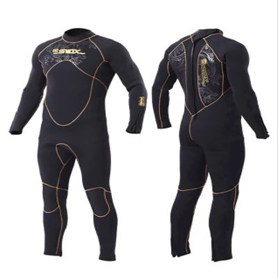 clhjinruoliu Men's Wetsuits 5MM Neoprene Back Zip Full Body Surfing Dive Skin for Spearfishing, Snorkeling, Surfing, Canoeing, Scuba Diving Suits,L