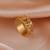 UNIFT Eye of Horus Ankh Cross Rings for Women Men Stainless Steel Ancient Egyptian Cross The Eye of Horus Ring Protection Jewelry (6, gold) view 4