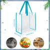 Paterr 20 Pack Plastic Clear Tote Bags 10 x 10 x 4 Inch Stadium Approved Gift Bag with Handles for Women Sports Work Travel (Light Blue) view 4