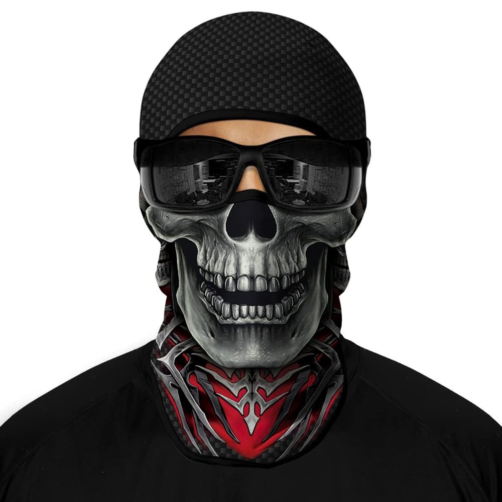 3D Balaclava Ski Mask Motorcycle Full Face Mask Outdoor Headwear Mask Men Women Halloween Neck Gaiter Full Head Mask