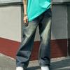 Men's Hip Hop Retro Jeans Relaxed Fit Daily Loose Fit Denim Pants Casual Classic Straight Jeans (32,Blue) view 3