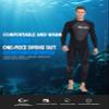 clhjinruoliu Men's 1.5MM Full Body Surfing Wetsuit, Keep Warm Ultra Stretch Flatlock Jumpsuit Back Zip for Surfing Diving Snorkeling and Swimming,S view 2