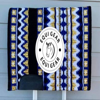 EQUIGEAR Horse Western Show Saddle pad/New Zealand Wool Western Saddle Blanket Top Wool Pad Sensor Flex (Customization Available) A23 (32x32)
