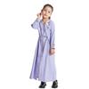 Abaya for Girls Ramadan Dubai Islamic Dress Casual Dress Long Sleeve Hooded Maxi Dresses Muslim Dress for Toddler Girls Traditional Abaya Dubai Clothes Robe Kids ????? ?????? Purple 4-5 Years view 3