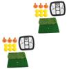 2 Sets Golf Practice Set Golf net Golfing net Outdoor Accessories Green Suits Outdoor Practice Net Training aid Nylon Net Mats Square Training Ball Perforated Ball Cut Pole net Toy/2486 view 1