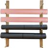 CIRCIR Gym/Home Wood Yoga Mat Rack Holder Shelf,Wall Mounted Exercise Mats Organizer Stand,Multifunctional Sports Accessaries Storage (Size : 6 Tier) view 1