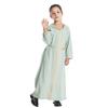 Abaya For Girls Muslim Dress Robe Ramadan Hooded Maxi Dress Toddler Dubai Islamic Dress Prayer Cloth   Abaya Kaftan Prayer Dress Toddler Muslin Dress Long Sleeve Mint Green 3-4 Years view 3