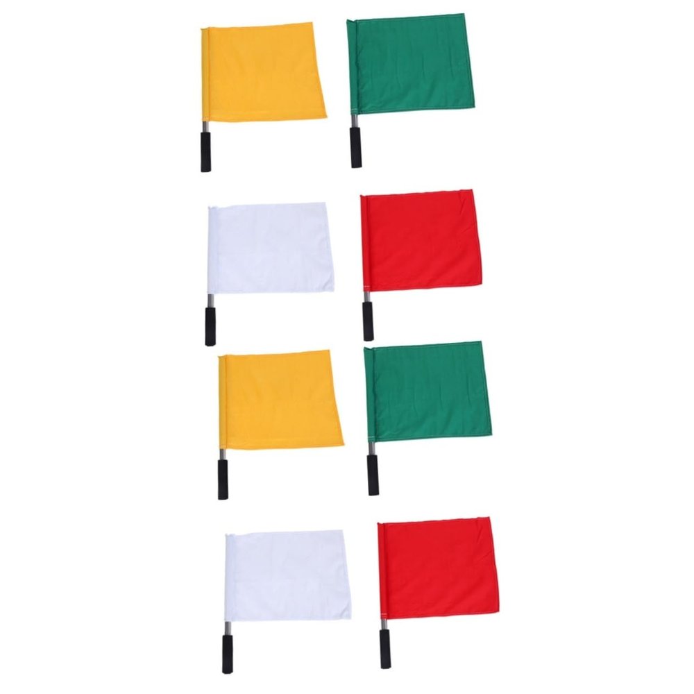 8 pcs hand waving flag flag mini soccer ball mini volleyball mini football red flags for volleyball mini Racing Flag line judge flags hand-cranked flag Signal Flags sports/2360
