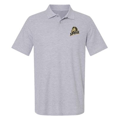 Campus Lab Southwest Minnesota State University Primary Logo Men's Adult 100% Cotton Knit Polo Shirt, Athletic Heather, 3X-Large