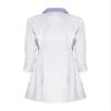 Alvivi Professional Lab Coat for Women Full Sleeve Medical Coat Notch Lapel Big Pockets Halloween Nurse Uniform Purple Curved Lapel Medium view 4