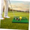 2 Sets Golf Practice Set Indoor Golf Balls Green Accessories Mini Golf Balls Putting mats Swing Training Aids Golf Turf mat for Backyard Nylon Net Sports Net Matte Driving pad/2569 view 2