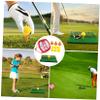 2 Sets Golf Practice Set Indoor Golf Balls Green Accessories Mini Golf Balls Putting mats Swing Training Aids Golf Turf mat for Backyard Nylon Net Sports Net Matte Driving pad/2569 view 3