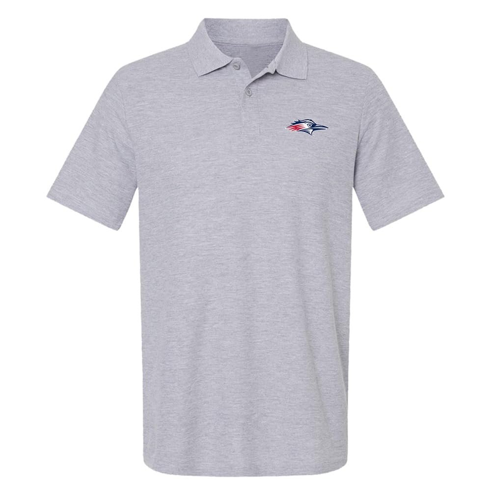 Metro State University of Denver Primary Logo Men's Adult 100% Cotton Knit Polo Shirt, Athletic Heather, 3X-Large