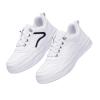 Boys Girls Tennis Shoes Kids Breathable Running Sneakers Kids Flat Soft Soled Lace up Athletic (Black, 2 Big Kids) view 4