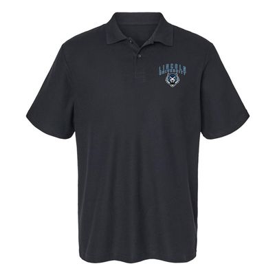 Lincoln University MO Primary Logo Men's Adult 100% Cotton Knit Polo Shirt, Black, 2X-Large