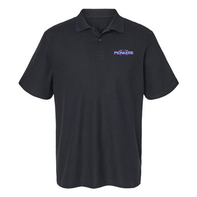 Campus Lab University of Wisconsin-Platteville Primary Logo Men's Adult 100% Cotton Knit Polo Shirt, Black, 2X-Large
