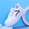 Boys Girls Tennis Shoes Kids Breathable Running Sneakers Kids Flat Soft Soled Lace up Athletic (Black, 5.5 Big Kids) view 2