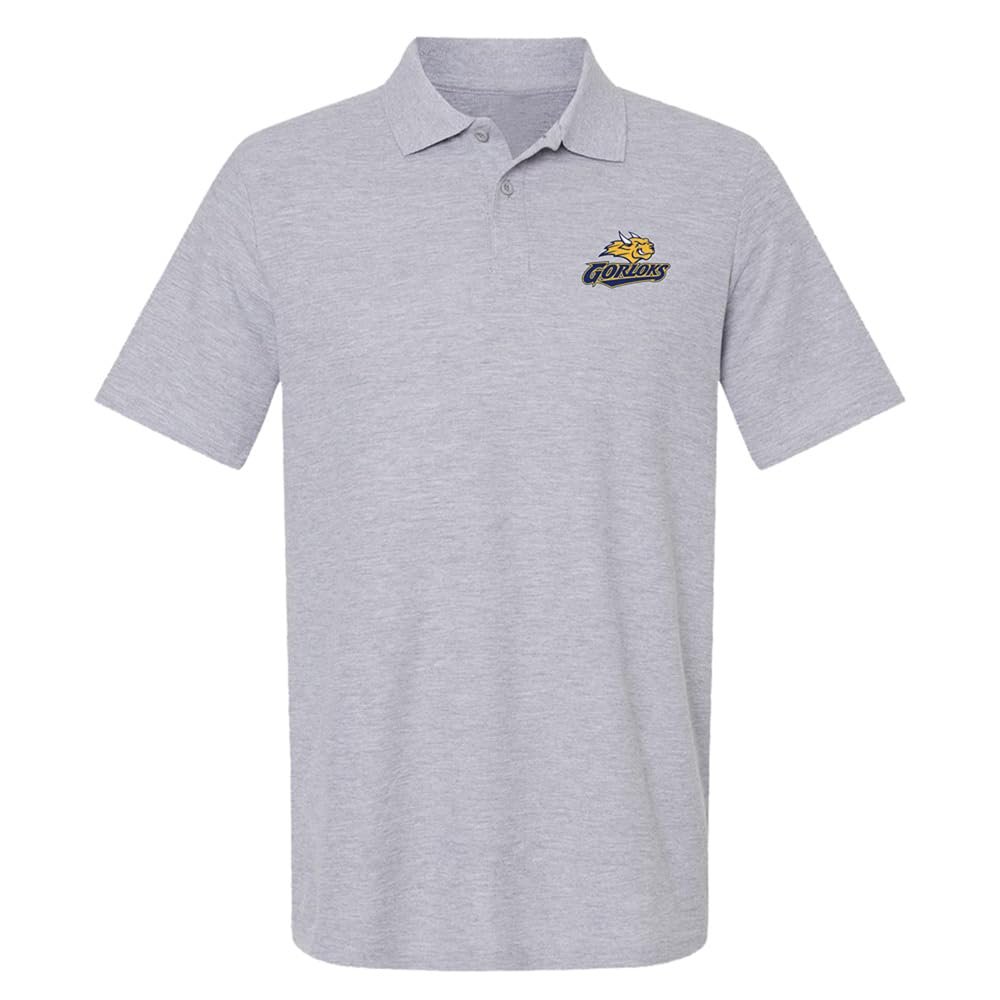 Campus Lab Webster University Primary Logo Men's Adult 100% Cotton Knit Polo Shirt, Athletic Heather, 3X-Large