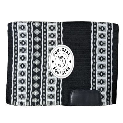 EQUIGEAR Horse Western Show Saddle pad/New Zealand Wool Western Saddle Blanket Top Wool Pad Sensor Flex (Customization Available) A21 (34x36)