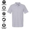 Campus Lab Temple University Primary Logo Men's Adult 100% Cotton Knit Polo Shirt, Athletic Heather, 2X-Large view 4