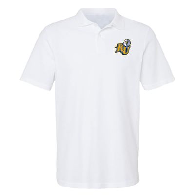 Campus Lab Reinhardt University Primary Logo Men's Adult 100% Cotton Knit Polo Shirt, White, 3X-Large