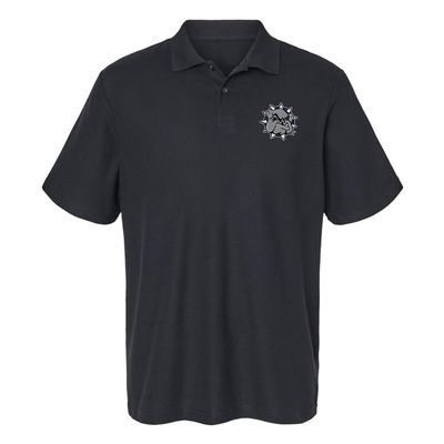 Campus Lab Southwestern Oklahoma State University Primary Logo Men's Adult 100% Cotton Knit Polo Shirt, Black, 3X-Large