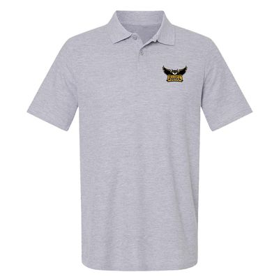 Campus Lab Kennesaw State University Primary Logo Men's Adult 100% Cotton Knit Polo Shirt, Athletic Heather, 2X-Large